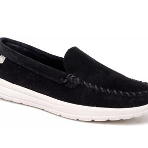 Women's Black Suede Loafers